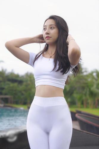 图片[2]-白色瑜伽裤柔情女孩 J1406 554P2V-21.1GB-米合兔