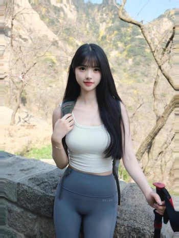 图片[9]-爱爬山的瑜伽裤MM，太甜美了！~-米合兔