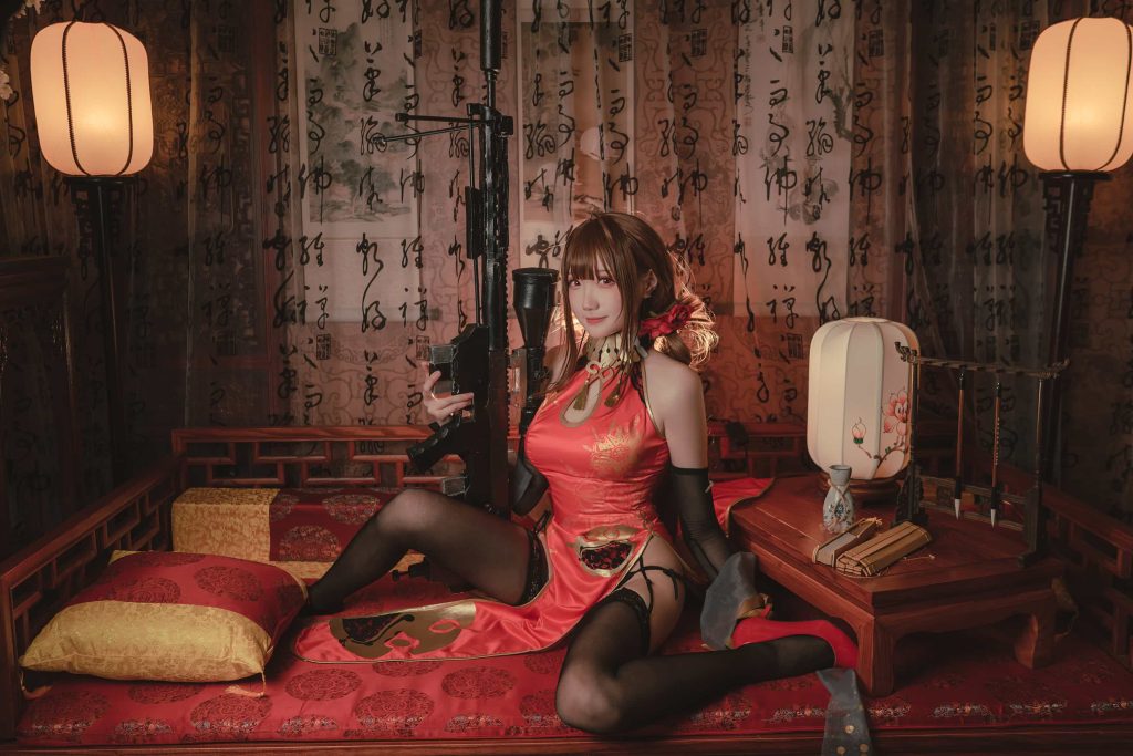 图片[1]-16P瓜希酱 红牡丹 cosplay图片 黑丝NO.013-米合兔