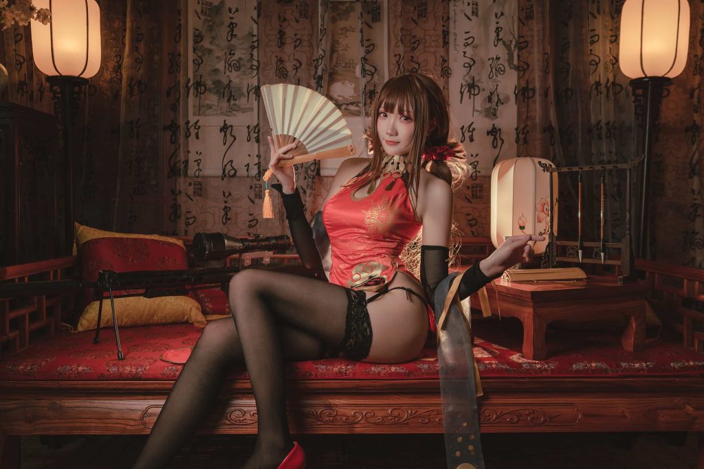图片[3]-16P瓜希酱 红牡丹 cosplay图片 黑丝NO.013-米合兔