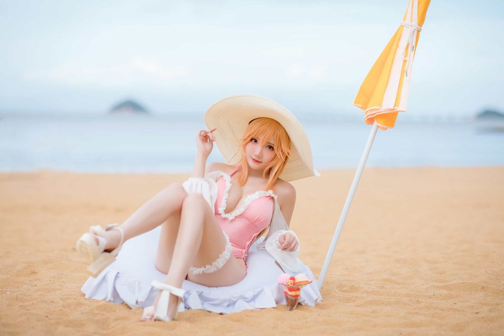 图片[1]-cos屋 32P瓜希酱 黎塞留 沙滩 cosplay二次元NO.031-米合兔